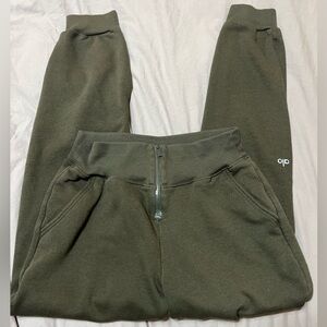 ALO Slick Zip Front Joggers